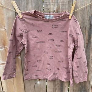 Zara kids long sleeve cotton T-shirt